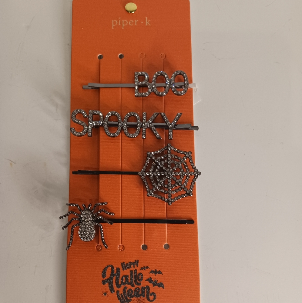 Set of 3 sparkly Halloween hair bobby pins